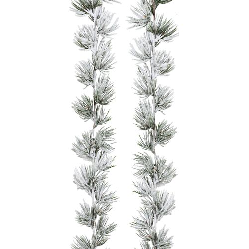 4064118066613 - Winterliche Kunstpflanze LEGER HOME BY LENA GERCKE Jilien Weihnachtsdeko Weihnachtsgirlande Kunstpflanzen Gr L 180 cm 2 St grün (weiß grün) Weihnachtsgirlande Adventskränze Girlanden Girlande beschneit Länge ca je 180 cm