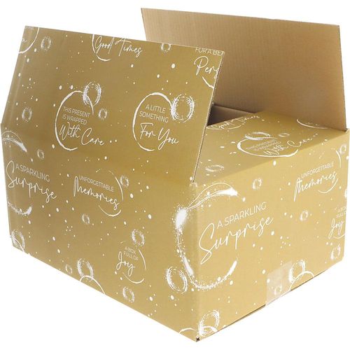 4251924790188 - Geschenkbox Bubbles gold Innenmaße 390 x 290 x 177 mm ab 100 Stk kaiserkraft