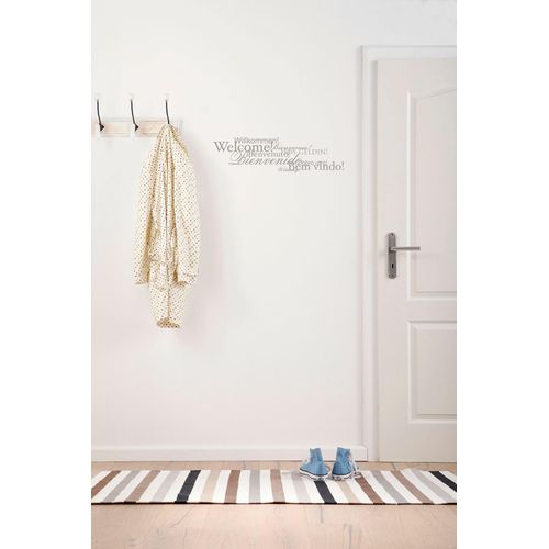 4036834397005 - Wandtattoo KOMAR Welcome - Größe 50 x 70 cm grau Disney-Blumen-Wald Folie Wandtattoos selbstklebend Wandsticker