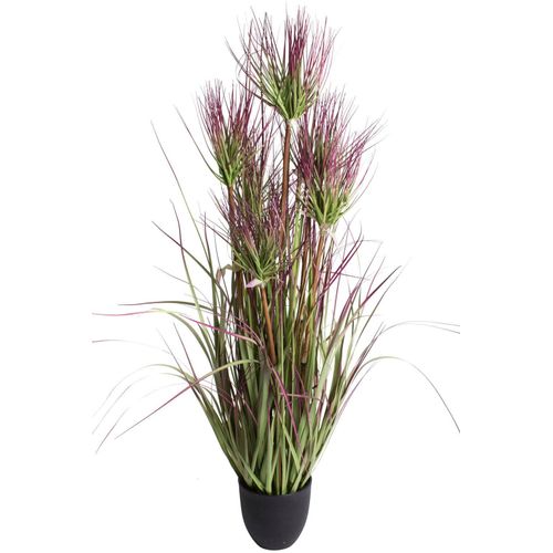 5413664134311 - Kunstgras BOTANIC-HAUS yperngrasbusch bunt (grün burgund) B55cm H95cm T55cm Ø55cm Kunststoff Kunstpflanzen