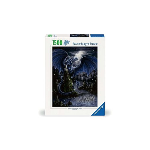 4005555007319 - Ravensburger Puzzle 12000731 - Der Schwarzblaue Drache - 1500 Teile Puzzle für Erwachsene und Kinder ab 14 Jahren - Fantasy-Puzzle
