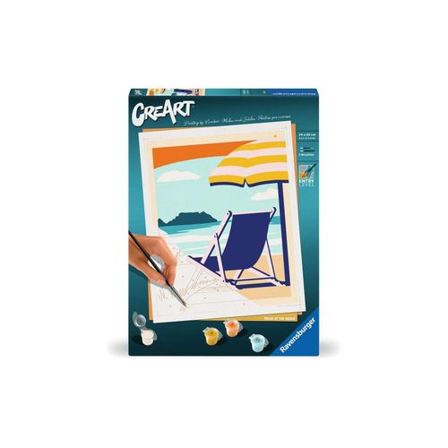 4005556238972 - Malen nach Zahlen RAVENSBURGER CreArt Relaxen am Strand bunt Malvorlagen KinderB24cm H30cm Made in Europe B24cm H30cm