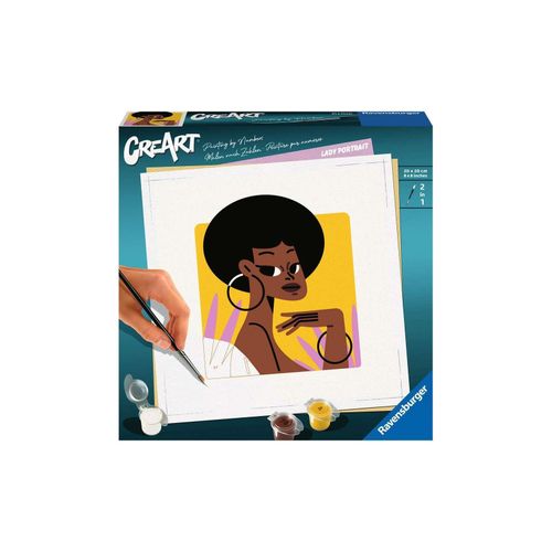 4005556236695 - Malen nach Zahlen RAVENSBURGER CreArt Damenportrait bunt Malvorlagen KinderB20cm H20cm Made in Europe B20cm H20cm