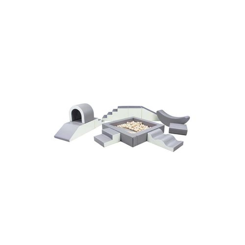 4751005646033 - Spielbausteine IGLU 13 XL Schaumstoff Softbausteine Spielset - Party Grau Weiß