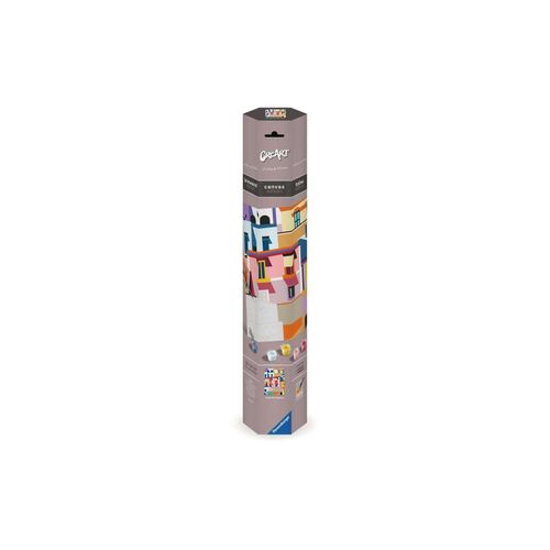 4005556255276 - CreArt Malen nach Zahlen Canvas Leinwand - Farbenfrohe Häuser 4005556255276 - CreArt Malen nach Zahlen Canvas Leinwand - Farbenfrohe Häuser