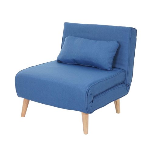 4057651265209 - Schlafsessel MCW-D35 Schlafsofa Funktionssessel Klappsessel Relaxsessel Jugendsessel Sessel Stoff Textil ~ blau