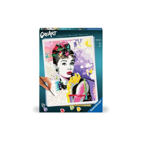 4005556255269 - Malen nach Zahlen RAVENSBURGER CreArt Audrey Hepburn bunt Malvorlagen KinderB30cm H40cm für Erwachsene  Made in Europe B30cm H40cm