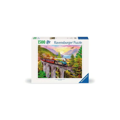4005555007951 - Ravensburger Puzzle 12000795 - Zugfahrt im Herbst - 1500 Teile Puzzle für Erwachsene ab 14 Jahren