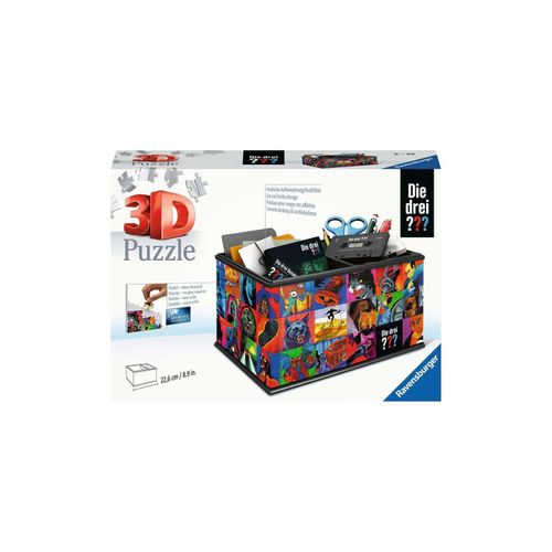 4005556115891 - Ravensburger 3D Puzzle 11589 - Aufbewahrungsbox Die drei ??? - Praktischer Organizer für Die drei ??? Fans - Ideales Geschenk für Erwachsene und Kinder ab 8 Jahren