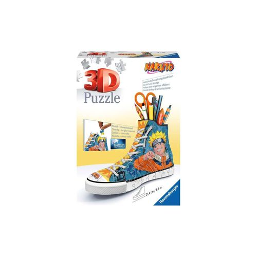 4005556115433 - Ravensburger 3D Puzzle 11543 Sneaker Naruto - Praktischer Stiftehalter - 108 Teile - Schreibtisch-Organizer für Kinder ab 8 Jahren