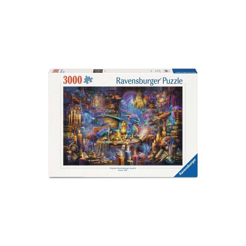 4005555014188 - Erwachsenenpuzzle 3000 Teile - Drachenbibliothek