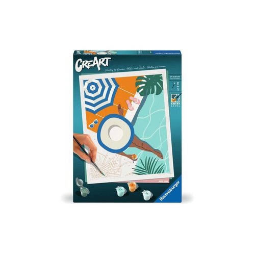 4005556255238 - Malen nach Zahlen RAVENSBURGER CreArt Poolzeit bunt Malvorlagen KinderB24cm H30cm für Erwachsene  Made in Europe B24cm H30cm