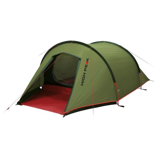 4001690101899 - Tunnelzelt HIGH PEAK Kite 3 Zelte Gr B H L 180 cm x 110 cm x 340 cm rot (pestorot) Familienzelte