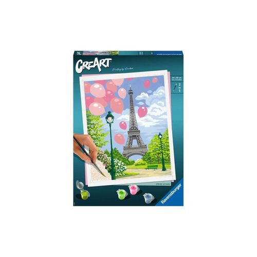 4005556289929 - Malen nach Zahlen RAVENSBURGER CreArt Spring in Paris Malvorlagen bunt Kinder Malen Zubehör Made in Europe  FSC- schützt Wald - weltweit