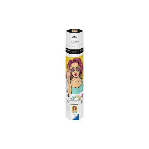 4005556258574 - CreArt ART Collection Leinwand Edition - Lady in Pink (PopArt) Malen
