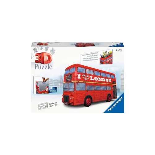 4005556125340 - Ravensburger Puzzle - Ravensburger 3D Puzzle London Bus 12534 - 216 Teile - Das berühmte Fahrzeug Londons als 3D Puzzle für Erwachsene und Kinder ab 8 4005556125340 - Ravensburger Puzzle - Ravensburger 3D Puzzle London Bus 12534 - 216 Teile - Das berühmte Fahrzeug Londons als 3D Puzzle für Erwachsene und Kinder ab 8
