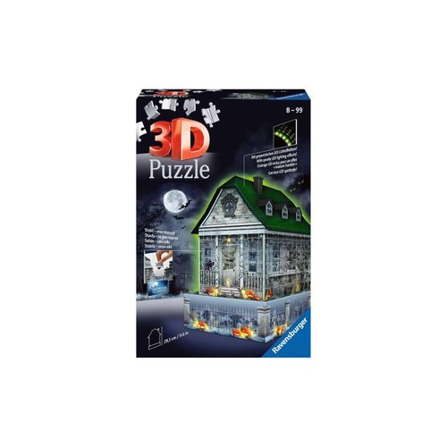 4005556112548 - Ravensburger 3D Puzzle Gruselhaus bei Nacht 11254 - 216 Teile - für Halloween Fans ab 8 Jahren 4005556112548 - Ravensburger 3D Puzzle Gruselhaus bei Nacht 11254 - 216 Teile - für Halloween Fans ab 8 Jahren