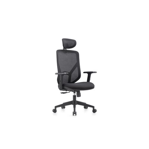 4064323107101 - Home Office Bürostuhl BLACORE Stoff Netzstoff mit Armlehnen (höhenverstellbar)