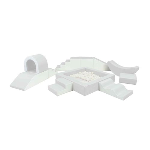 4751005646323 - Spielbausteine IGLU 13 XL Schaumstoff Softbausteine Spielset - Party Grau Weiß