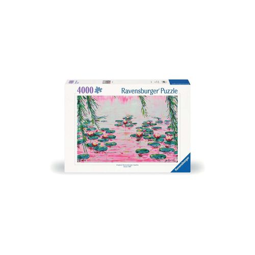 4005555014201 - Erwachsenenpuzzle 4000 Teile - Rosafarbene Seerosen von Mauro Bergonzoli