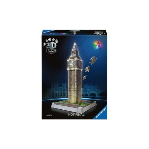 4005555080251 - Puzzle 3D Puzzle Iconics Big Ben - mit Licht