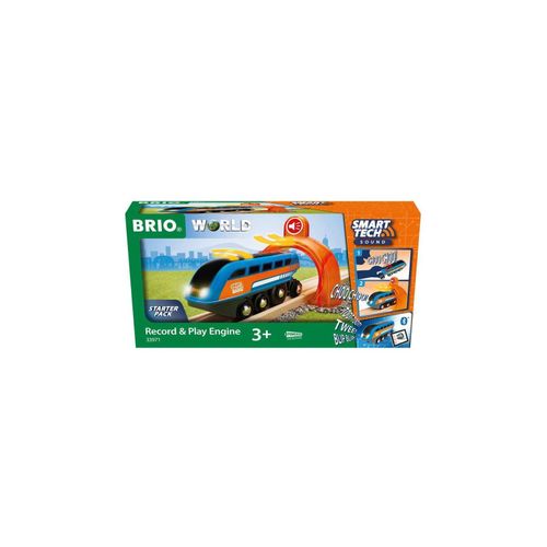 7312350339710 - BRIO World 33971 Smart Tech Sound Lok mit Aufnahmefunktion - Elektrischer Zug mit Tunnel - Interaktives Spielzeug empfohlen ab 3 Jahren
