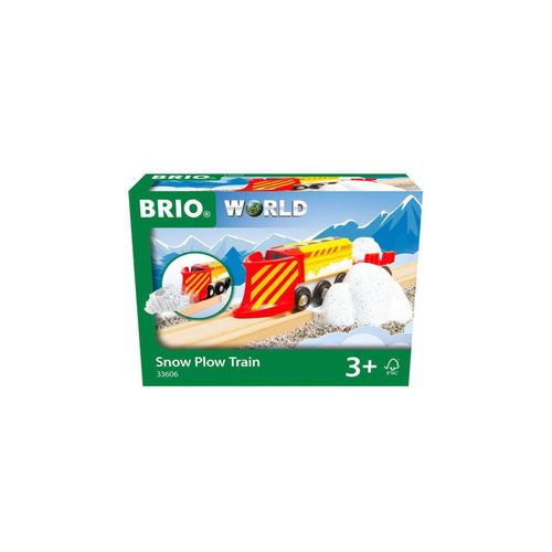 7312350336061 - BRIO World 33606 Schneeräumzug - Winterliche Ergänzung für die BRIO Holzeisenbahn - Empfohlen ab 3 Jahren