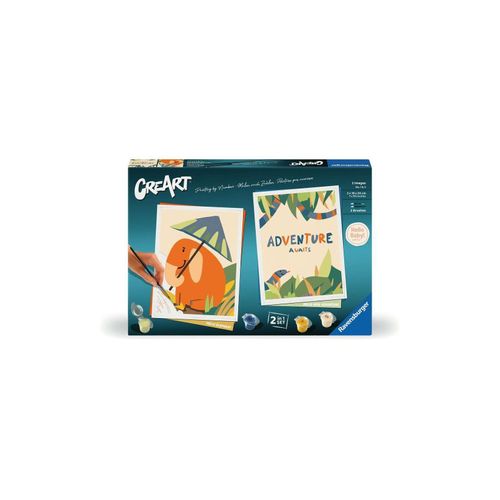 4005556239054 - Malen nach Zahlen RAVENSBURGER CreArt Hallo Baby Safari Set bunt Malvorlagen KinderB18cm H24cm Made in Europe B18cm H24cm