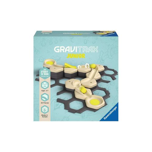 4005556275311 - Ravensburger GraviTrax Junior Starter-Set S - Erweiterbare Kugelbahn für Kinder Murmelbahn überwiegend aus nachwachsenden Rohstoffen mit Themenwelten Lernspielzeug und Konstruktionsspielzeug ab 3 Jahren