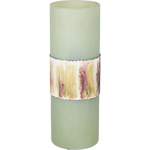 4063387517840 - GILDE Tischvase Vase Imperial röhrenförmig (1 St) aus Aluminium und Glas wasserdicht Ø ca 12 cm bunt|grün
