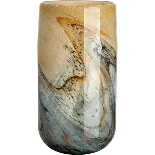 4063387398975 - Tischvase GILDE Vida mit Farbverlauf Vasen Gr H 355 cm Ø 18 cm blau (blau braun) Blumenvasen dekorative Vase aus Glas Blumenvase