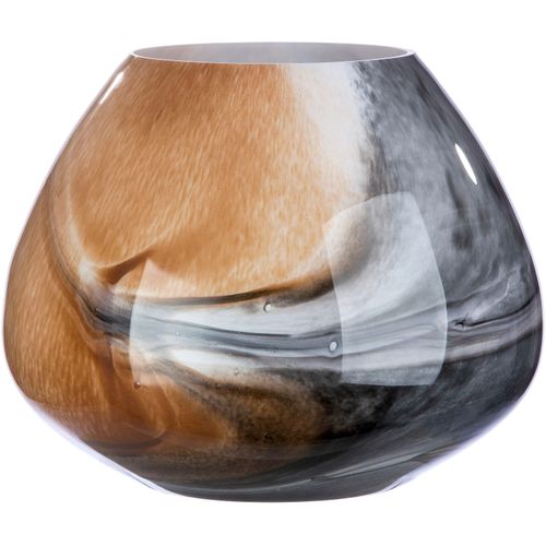 4063387276099 - Tischvase GILDE Draga Höhe ca 30 cm Vasen Gr H 30 cm Ø 38 cm braun Blumenvasen dekorative Vase aus Glas Blumenvase