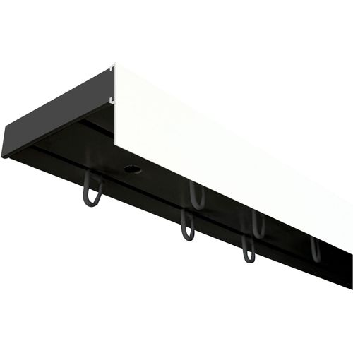 5949127156120 - Gardinenschiene Vorhangschiene SH mit Blende Gardinenstangen Gr L 480 cm 2 läufig schwarz-weiß (schwarz weiß) Gardinenschienen 5949127156120 - Gardinenschiene Vorhangschiene SH mit Blende Gardinenstangen Gr L 480 cm 2 läufig schwarz-weiß (schwarz weiß) Gardinenschienen