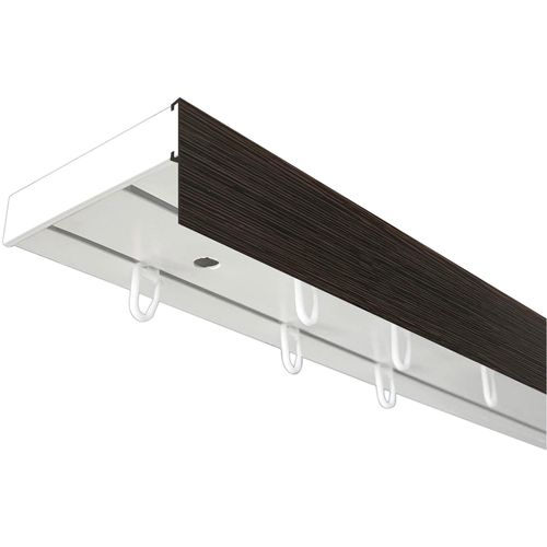 5949127170492 - Gardinenschiene Vorhangschiene SH (1) mit Blende 5 cm Gr 5 weiß (weiß wengefarben) L240cm T77cm Kunststoff Gardinenstangen