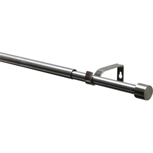 4003018381624 - Gardinenstange Gardinenstangen Set Kos silber (edelstahl optik) Ø19mm Metall Gardinenstangen mit Bohren Schrauben Wandmontage Metall Ø 19 16 mm
