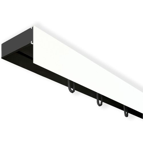5949127155772 - Gardinenschiene Vorhangschiene SH mit Blende Gardinenstangen Gr L 580 cm 1 läufig schwarz-weiß (schwarz weiß) Gardinenschienen 5949127155772 - Gardinenschiene Vorhangschiene SH mit Blende Gardinenstangen Gr L 580 cm 1 läufig schwarz-weiß (schwarz weiß) Gardinenschienen