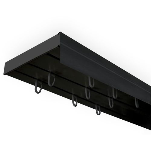 5949127158612 - Gardinenschiene Vorhangschiene SH mit Blende Gardinenstangen Gr L 450 cm 3 läufig schwarz Gardinenschienen 5949127158612 - Gardinenschiene Vorhangschiene SH mit Blende Gardinenstangen Gr L 450 cm 3 läufig schwarz Gardinenschienen