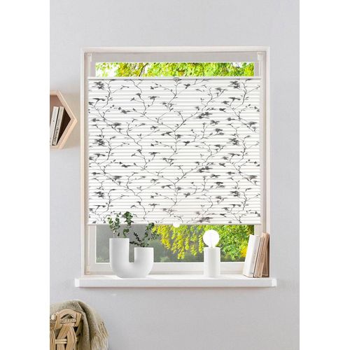 4068222489818 - my home Plissee »MINNA« Lichtschutz ohne Bohren verspannt im Fixmass mit Floralem Print Klemmträger NEUHEIT! 4068222489818 - my home Plissee »MINNA« Lichtschutz ohne Bohren verspannt im Fixmass mit Floralem Print Klemmträger NEUHEIT!