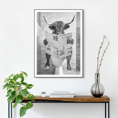 8714597654202 - Reinders! Bild mit Rahmen »Highlander Toilet«