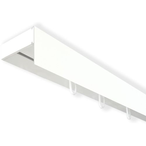 5949127154348 - Gardinenschiene Vorhangschiene SH (1) mit Blende 5 cm Gr 7 weiß L360cm T47cm Kunststoff Gardinenstangen
