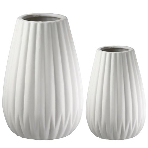 4063387591864 - Casablanca by Gilde Tischvase »2tlg Set Vase Piega weiss H17 cm« (1 St) 4063387591864 - Casablanca by Gilde Tischvase »2tlg Set Vase Piega weiss H17 cm« (1 St)