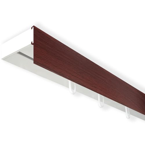 5949127167928 - Gardinenschiene Vorhangschiene SH (1) mit Blende 5 cm Gr 13 weiß (weiß mahagonifarben) L580cm T47cm Kunststoff Gardinenstangen