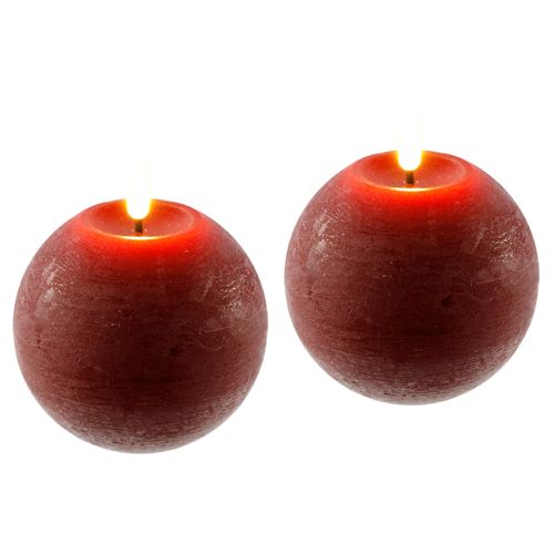 4019844817312 - IGEA LED-Kerze »LED Echtwachskerze 2er Set« Mit Timer Flackernd Stumpenkerze Adventskerzen Adventskranz