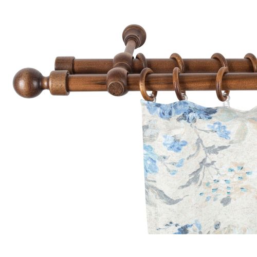 5949127153174 - Gardinenstange »Giro« 2 läufig-läufig Fixmass 28 mm Holz verschiedene Längen und Farben Komplettset