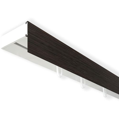 5949127043390 - Gardinenschiene Vorhangschiene SH mit Blende Gr 6 weiß (weiß wengefarben) L300cm T47cm Kunststoff Gardinenstangen 5949127043390 - Gardinenschiene Vorhangschiene SH mit Blende Gr 6 weiß (weiß wengefarben) L300cm T47cm Kunststoff Gardinenstangen