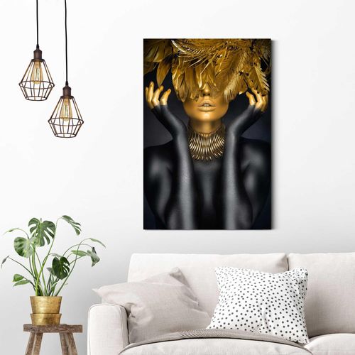 8714597644982 - Reinders! Deco-Panel »Goldfarbenen Feathers«