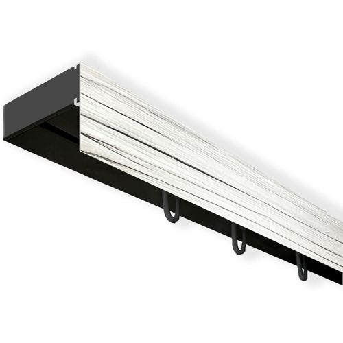 5949127159015 - Gardinenschiene Vorhangschiene SH (1) mit Blende 5 cm Gr 11 schwarz (schwarz eschefarben) L510cm T47cm Kunststoff Gardinenstangen