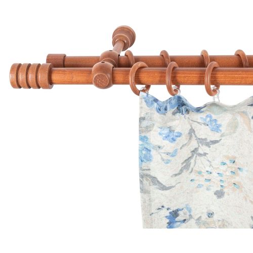 5949127112614 - Gardinenstange »Pisa« 2 läufig-läufig Fixmass 28 mm Holz verschiedene Längen und Farben Komplettset 5949127112614 - Gardinenstange »Pisa« 2 läufig-läufig Fixmass 28 mm Holz verschiedene Längen und Farben Komplettset