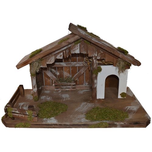 4251020711889 - Krippe ALFRED KOLBE Weihnachtsdeko braun (braun natur) WeihnachtskrippenB50cm H30cm T25cm Holz aus Holz 50x25x30 cm für Figuren bis 11 cm Höhe B50cm H30cm T25cm