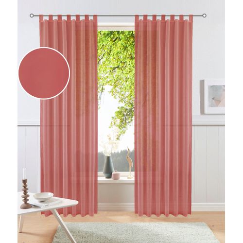 4068223588039 - my home Gardine »XANA mit Ösen Kräuselband oder Schlaufen« (1 St) Bestseller einfarbig 1 bzw 2 Schals pflegeleicht Schal